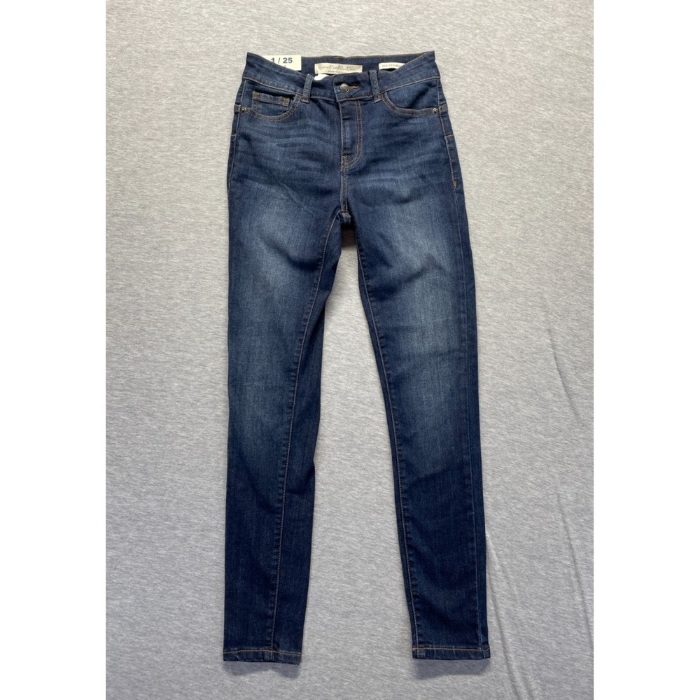Most Collection Curvy High Rise Eco-Friendly Jeans Womens 1/25 Blue Skinny Leg